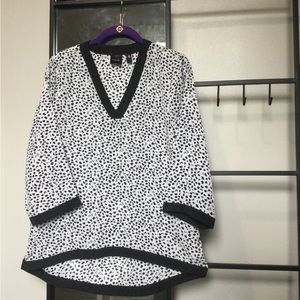 Rafaella black and white tunic top